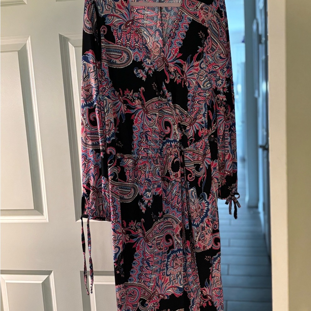 Elegant Paisley Print Dress